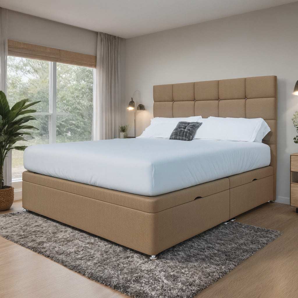Venice Side Lift Ottoman Storage Divan Bed and Headboard