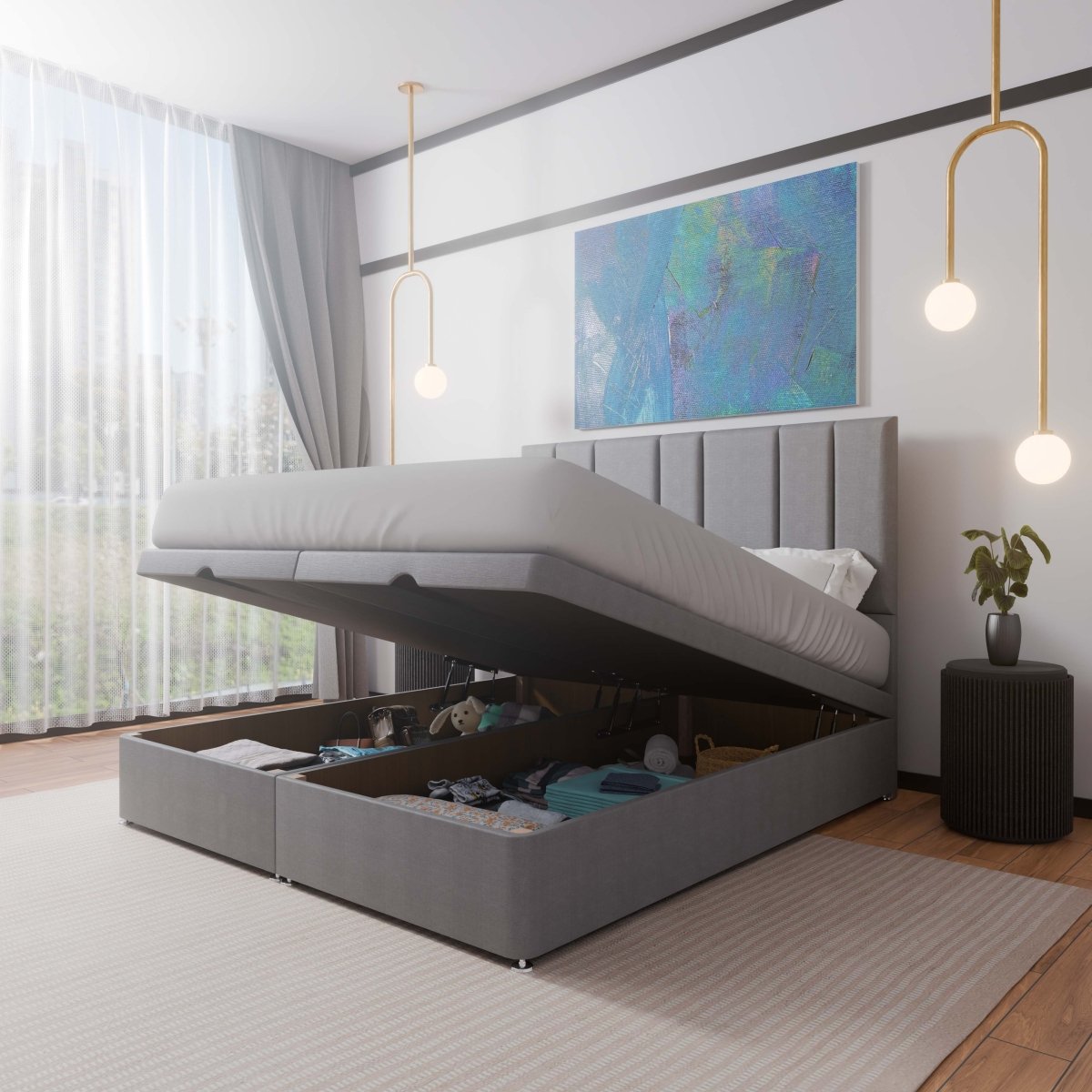 Alaska End Lift Ottoman Divan Bed