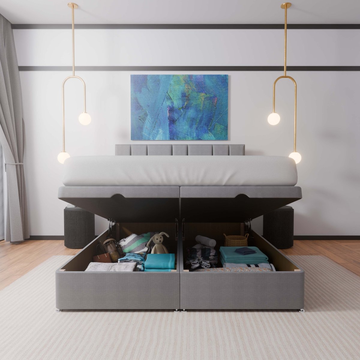 Alaska End Lift Ottoman Divan Bed