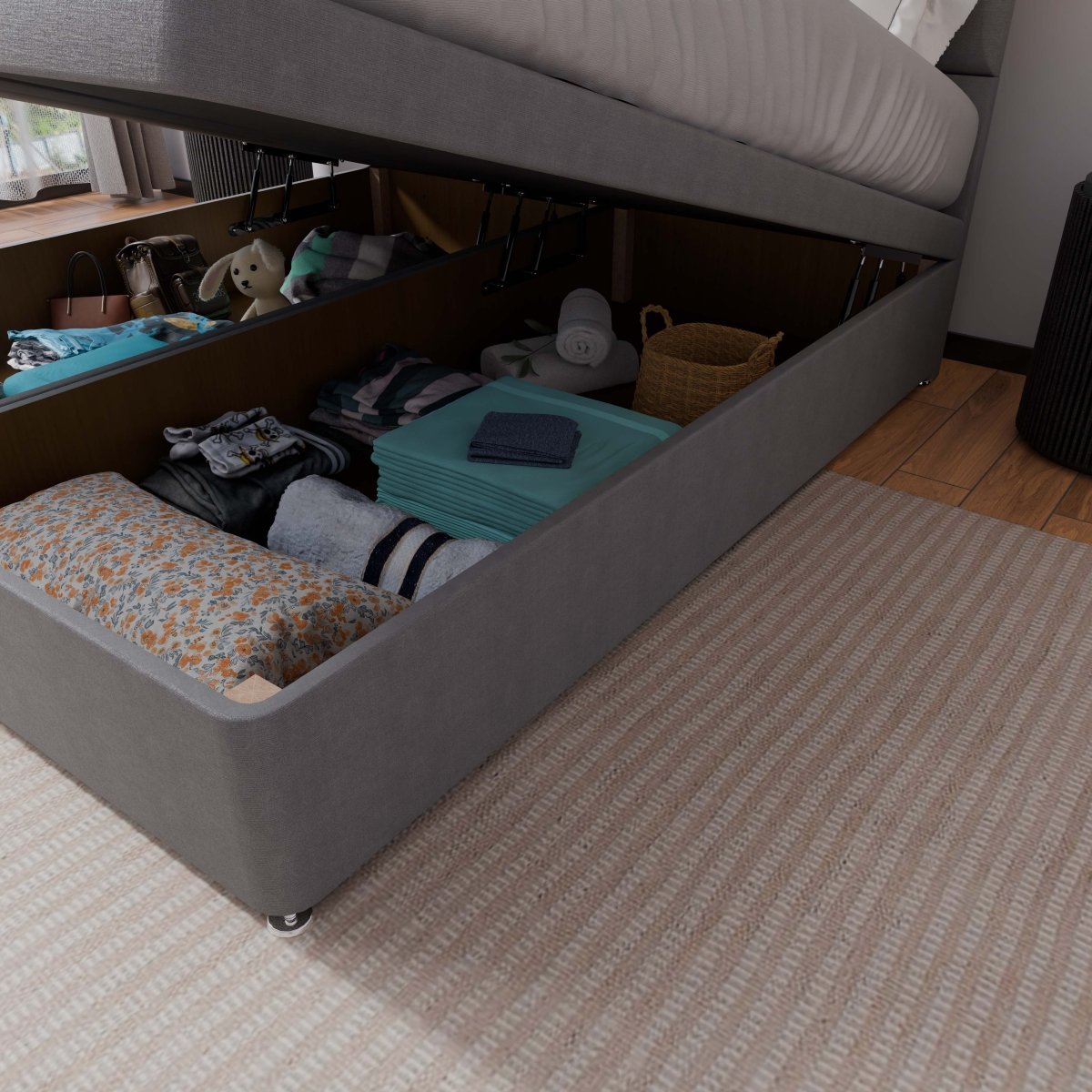 Alaska End Lift Ottoman Divan Bed