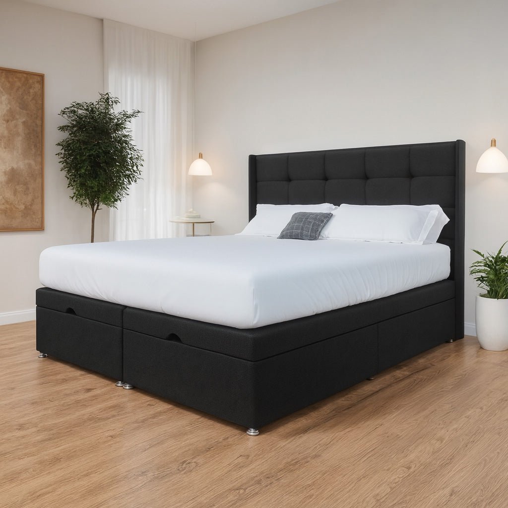 Atlanta Winged End Lift Ottoman Divan Bed