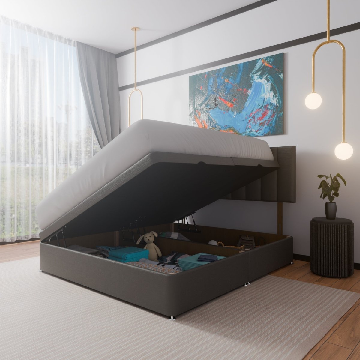 Madrid Side Lift Ottoman Divan Bed