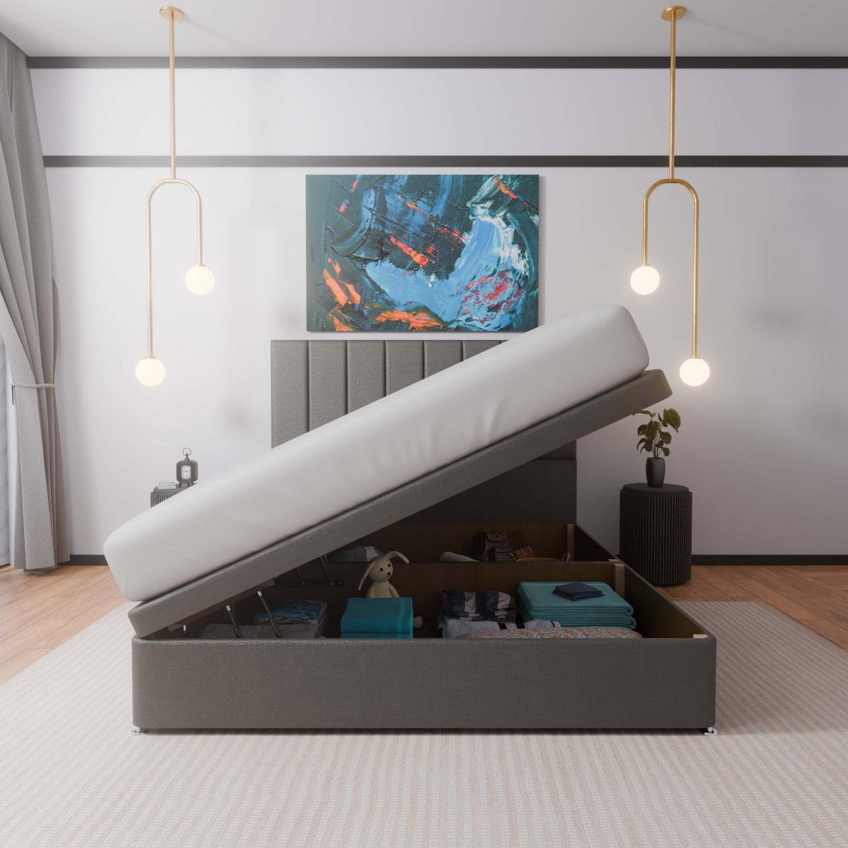 Madrid Side Lift Ottoman Divan Bed