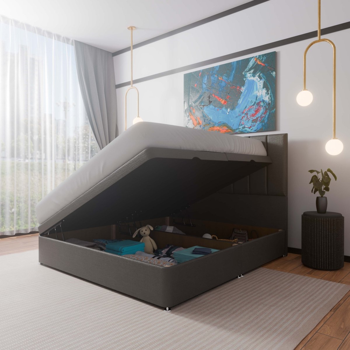 Madrid Side Lift Ottoman Divan Bed