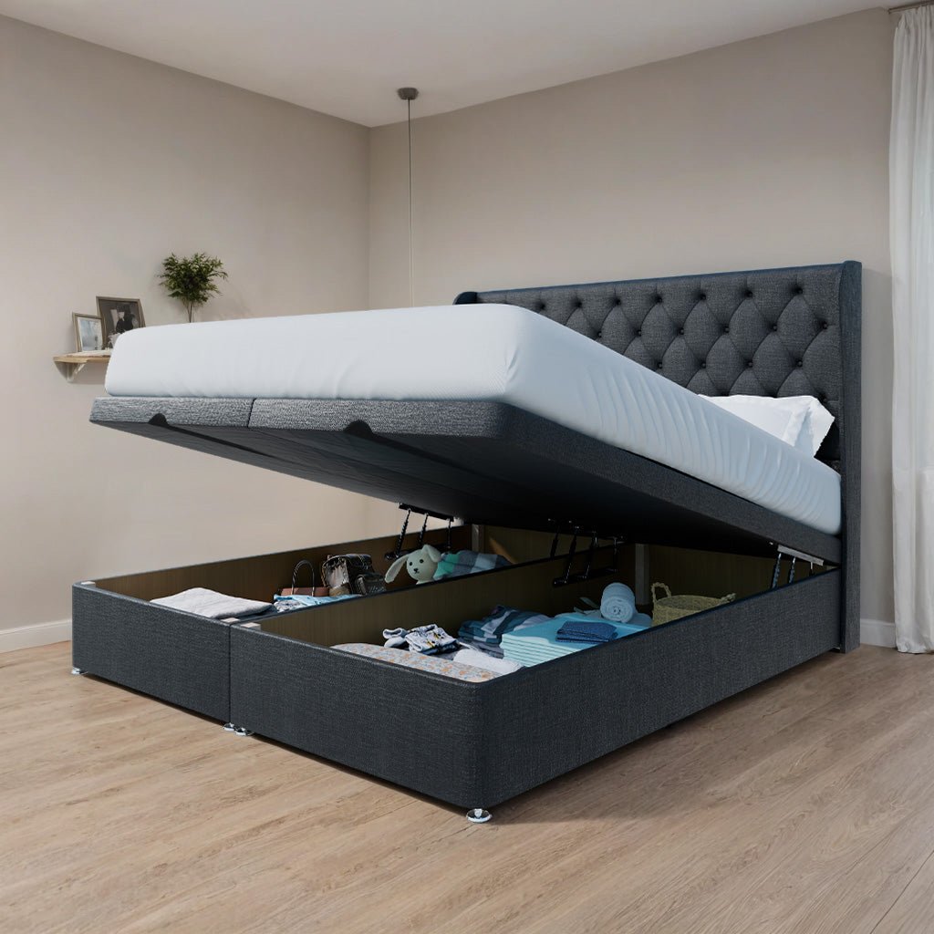 Manhattan Winged End Lift Ottoman Divan Bed