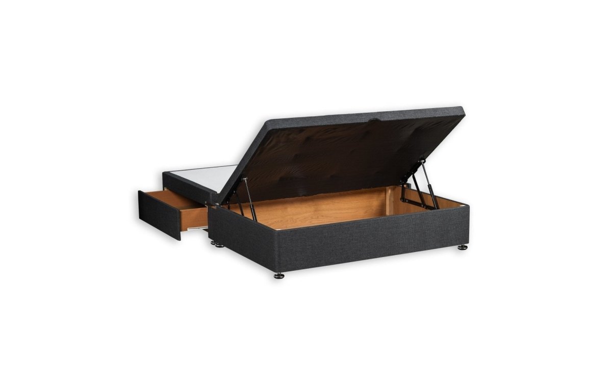 Ottoman Storage Half End Lift Divan Bed Base - Ottoman - 4'0 Small Double - SOMNA Beds