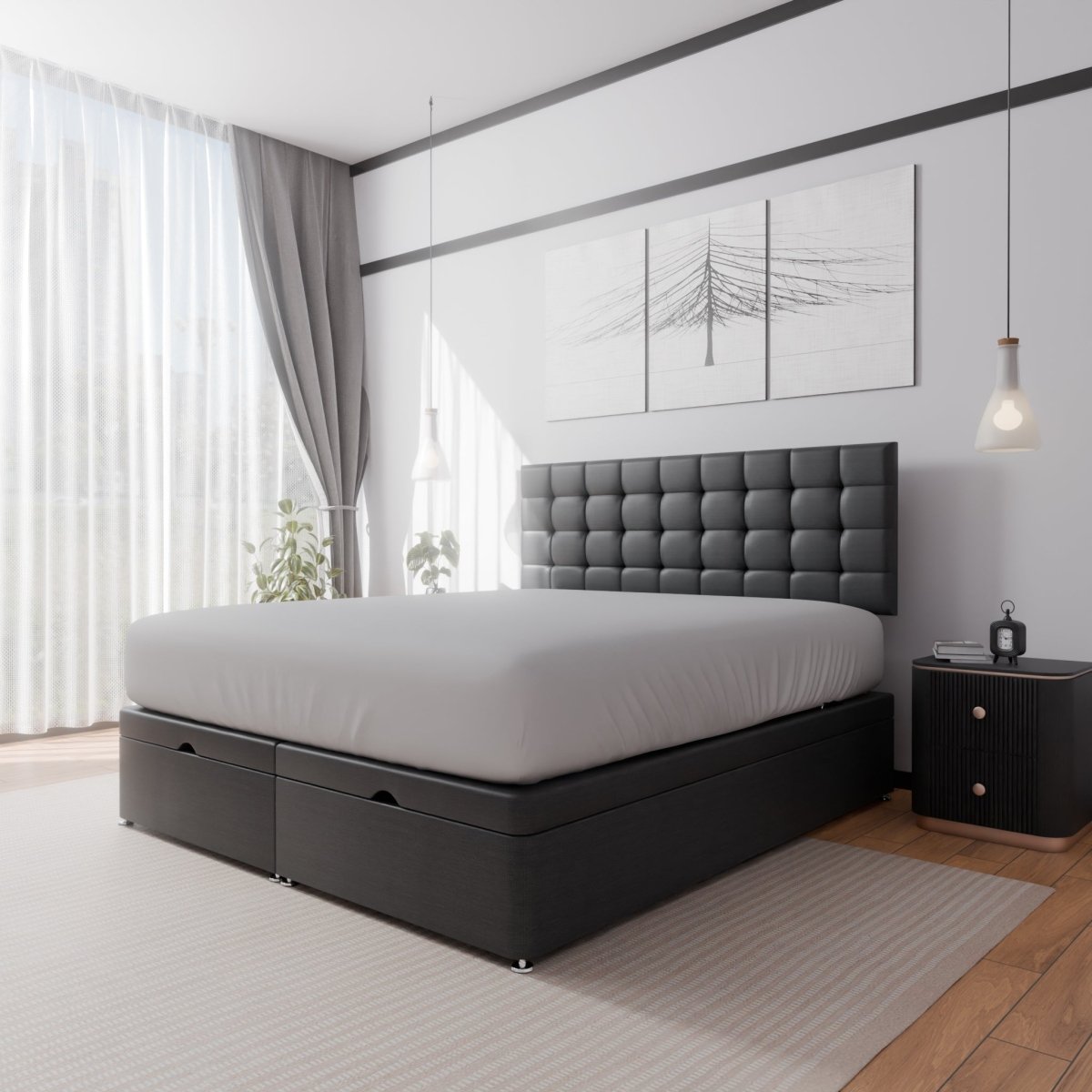 Prague End Lift Ottoman Divan Bed