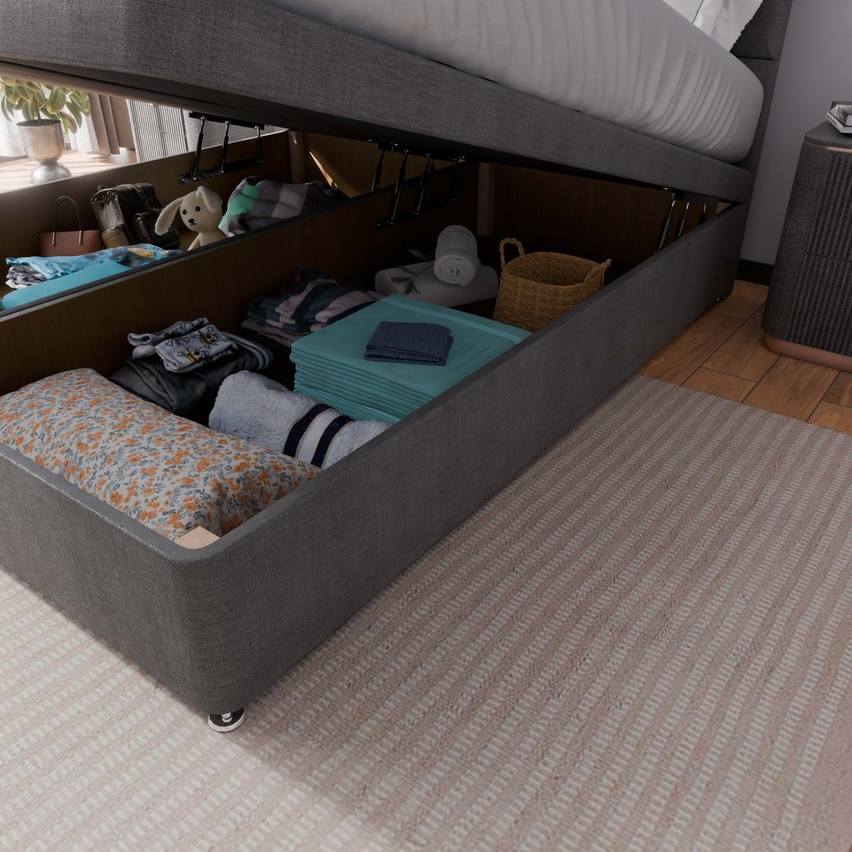 Rome End Lift Ottoman Divan Bed