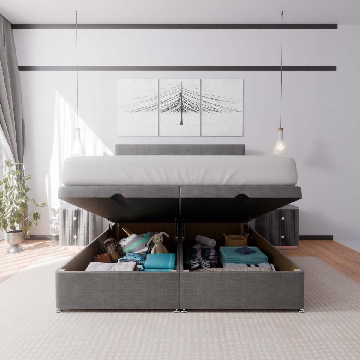 Rome End Lift Ottoman Divan Bed