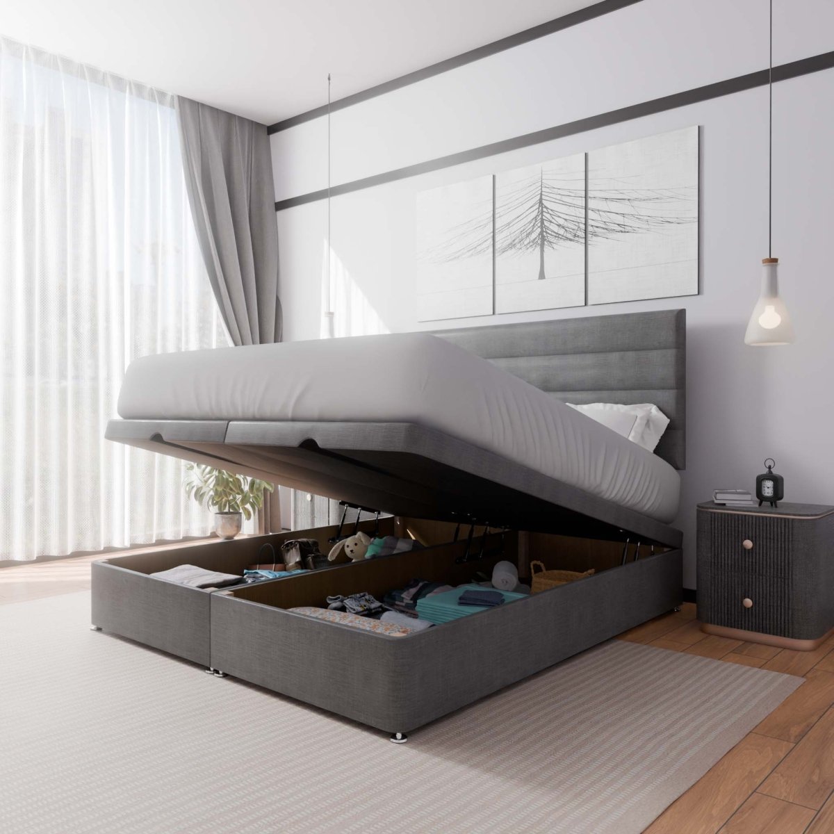 Rome End Lift Ottoman Divan Bed