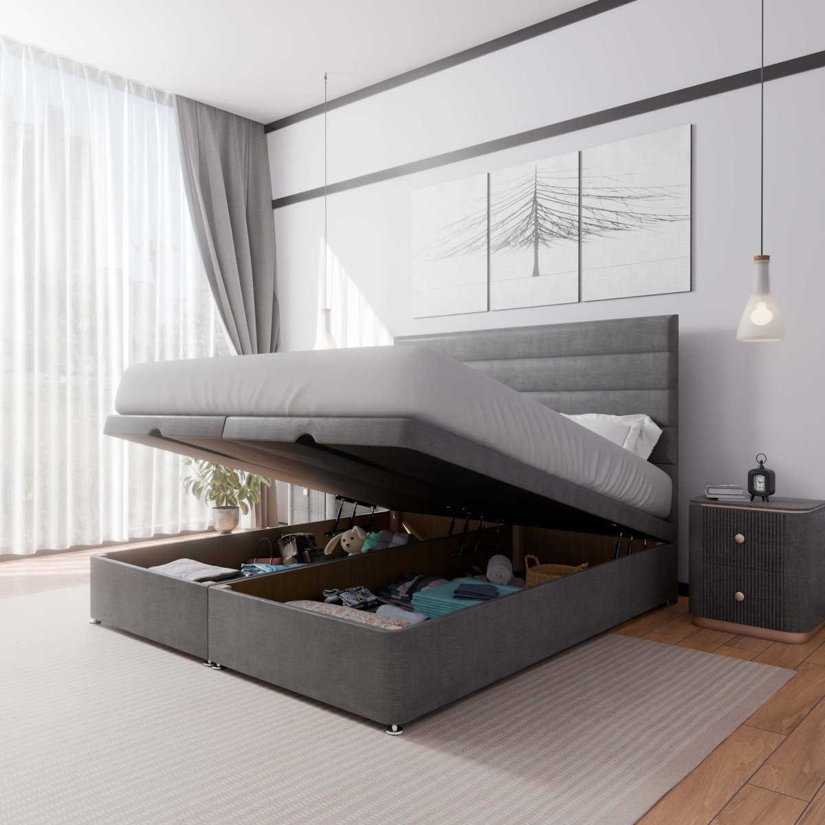 Rome End Lift Ottoman Divan Bed