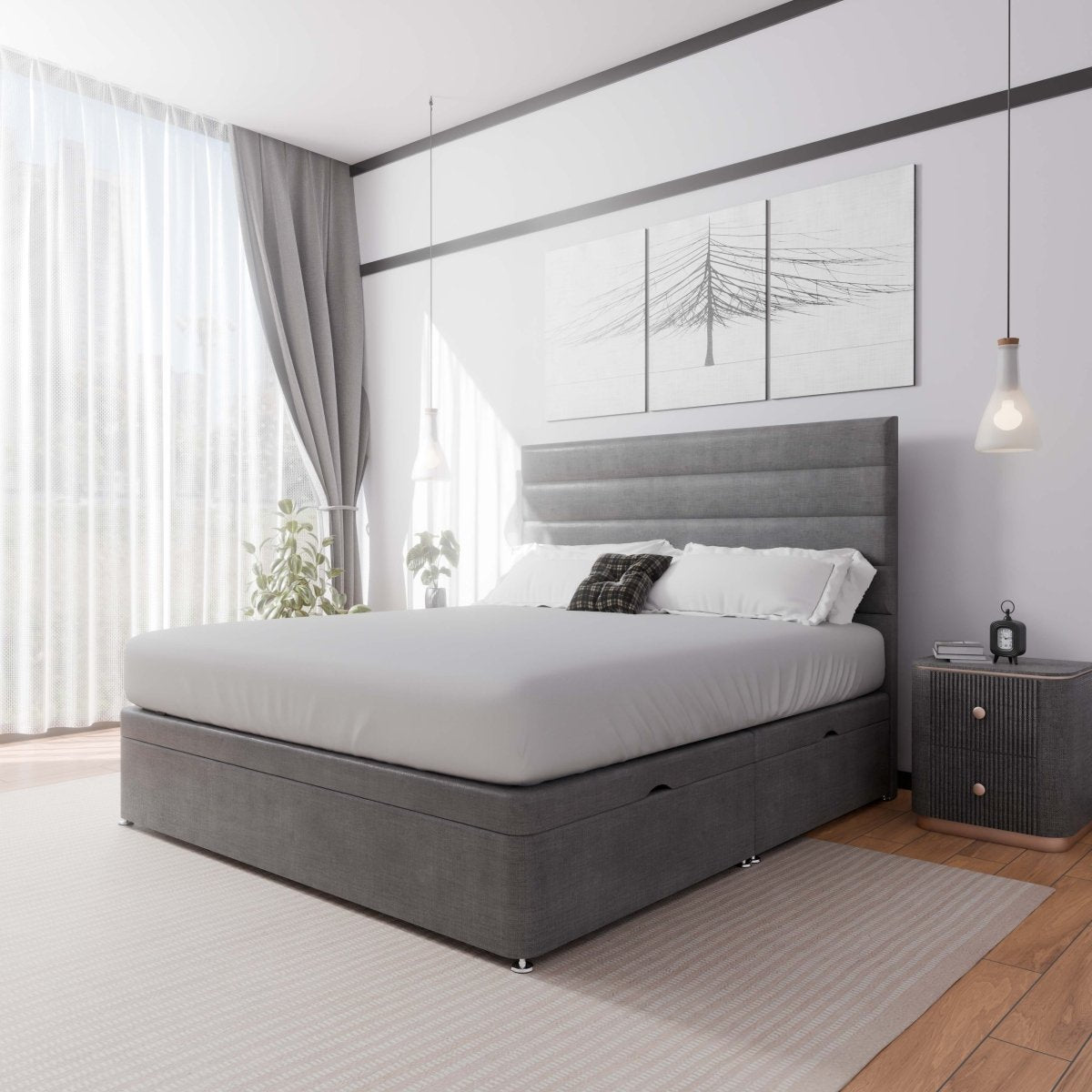 Rome Side Lift Ottoman Divan Bed