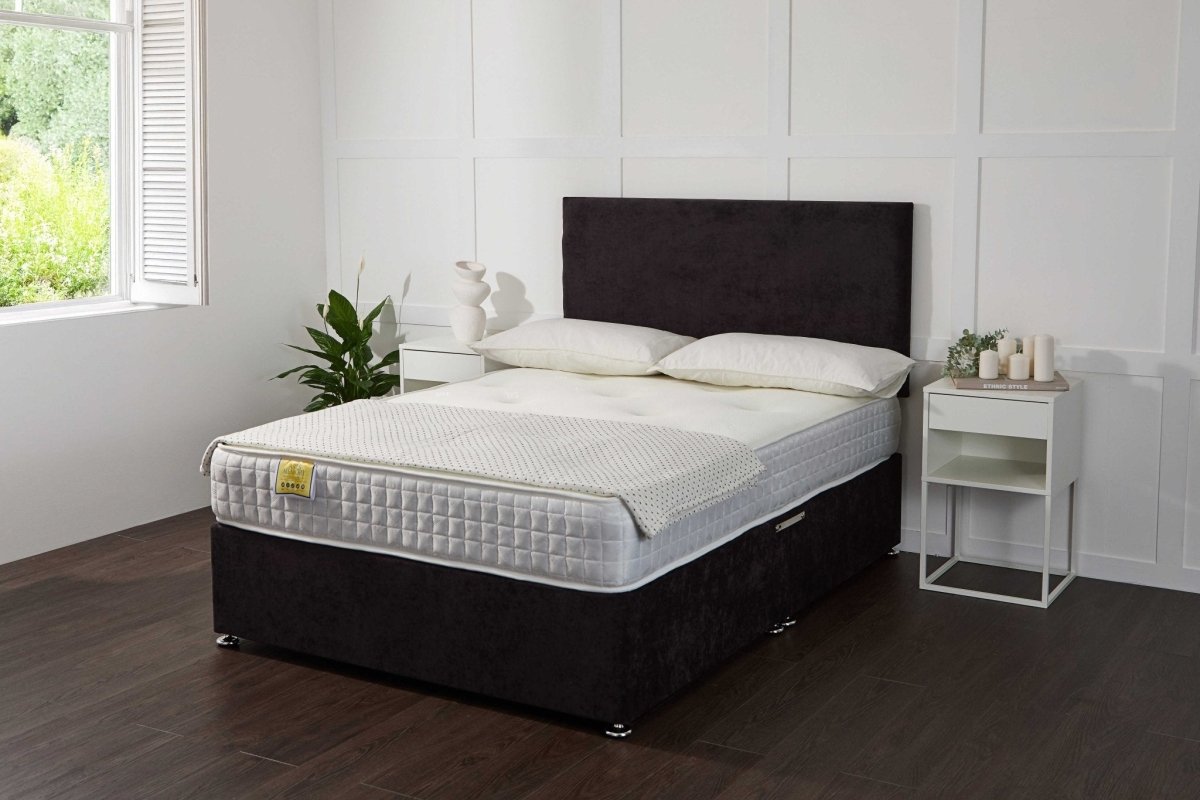 Somna Ares Memory Coil Sprung Divan Bed Set - Coil Sprung Divan Bed Set - 2'6 Small Single - No Storage - SOMNA Beds