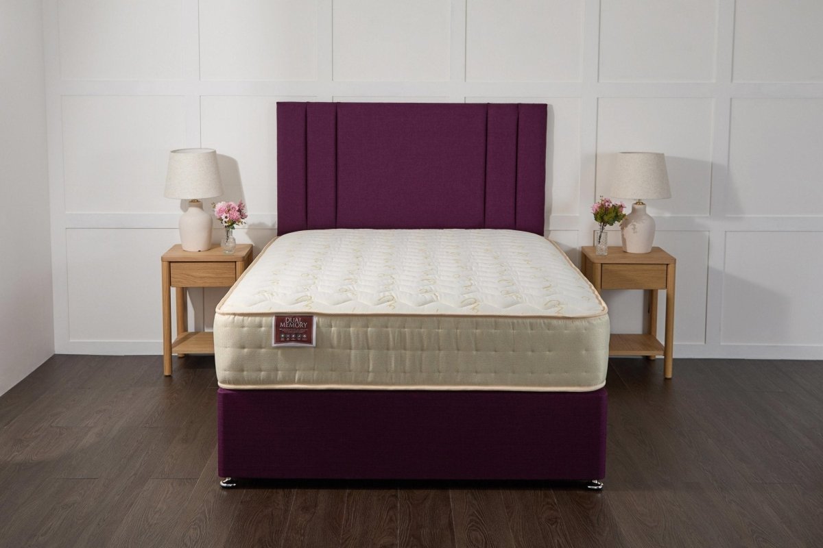 Somna Dual Memory 1500 Pocket Sprung Divan Bed Set - Pocket Sprung Divan Bed Set - 2'6 Small Single - No Storage - SOMNA Beds