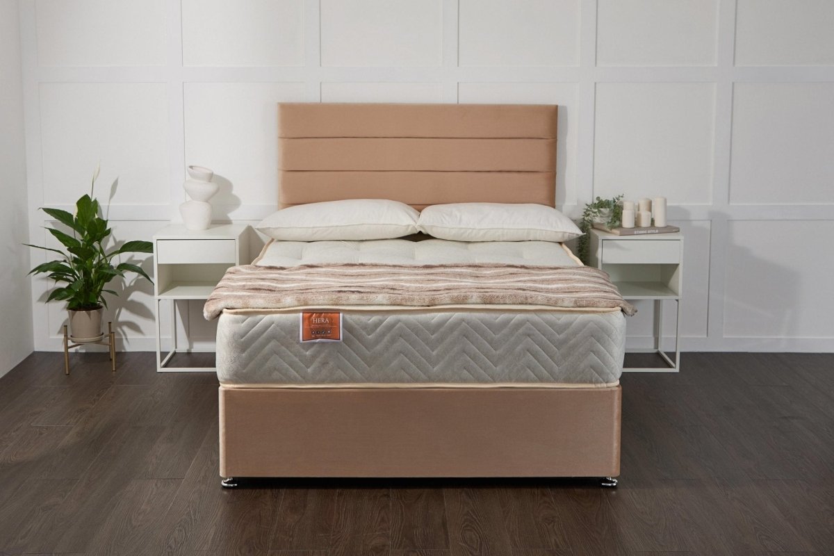 Somna Hera Orthopaedic Coil Sprung Divan Bed Set - Orthopaedic Coil Sprung Divan Bed Set - 2'6 Small Single - No Storage - SOMNA Beds