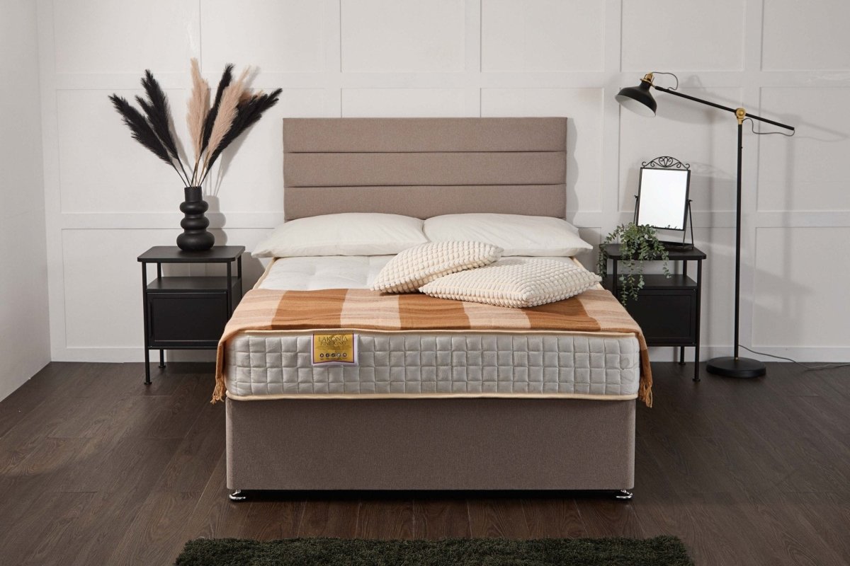 Somna Lakonia Coil Sprung Divan Bed Set - Coil Sprung Divan Bed Set - 2'6 Small Single - No Storage - SOMNA Beds