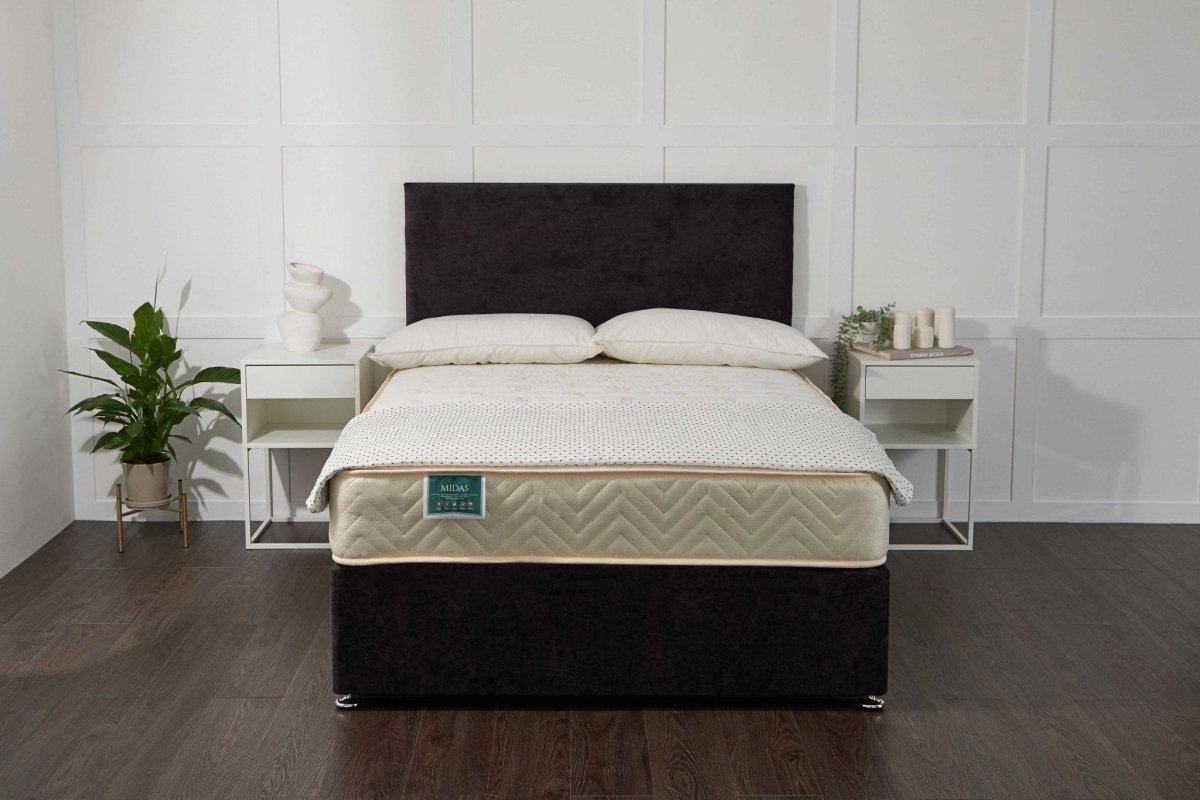 Somna Midas Coil Sprung Divan Bed Set - Coil Sprung Divan Bed Set - 2'6 Small Single - No Storage - SOMNA Beds