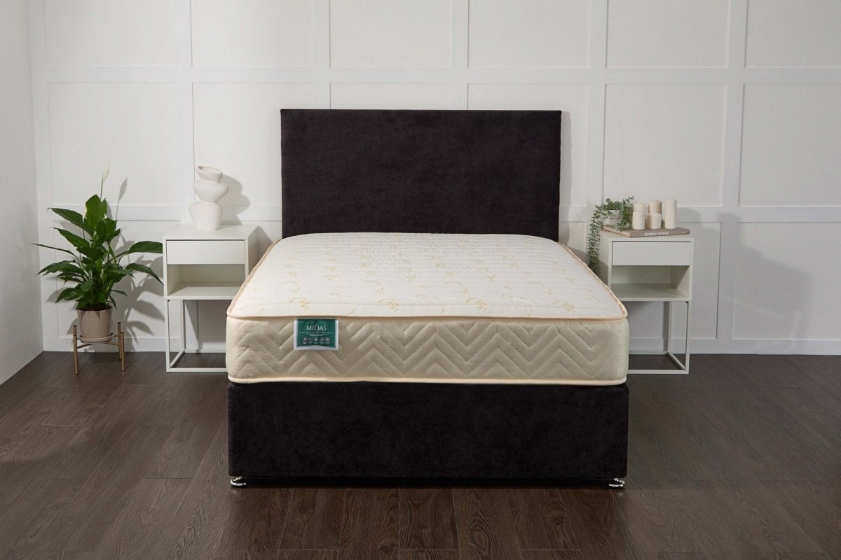Somna Midas Coil Sprung Divan Bed Set - Coil Sprung Divan Bed Set - 2'6 Small Single - No Storage - SOMNA Beds