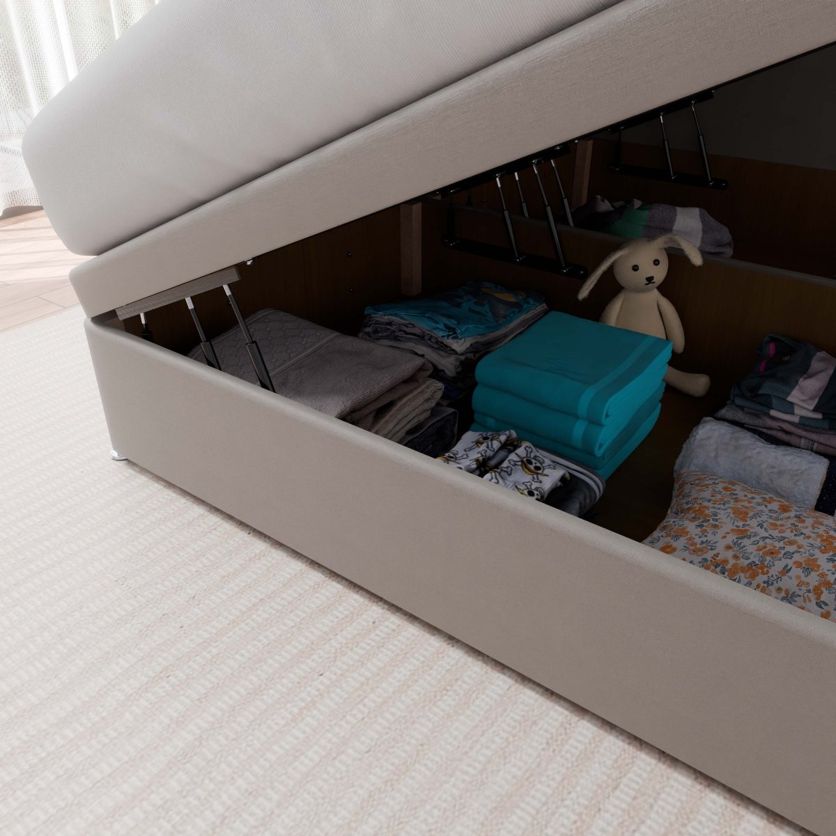 Washington Winged Side Lift Ottoman Divan Bed