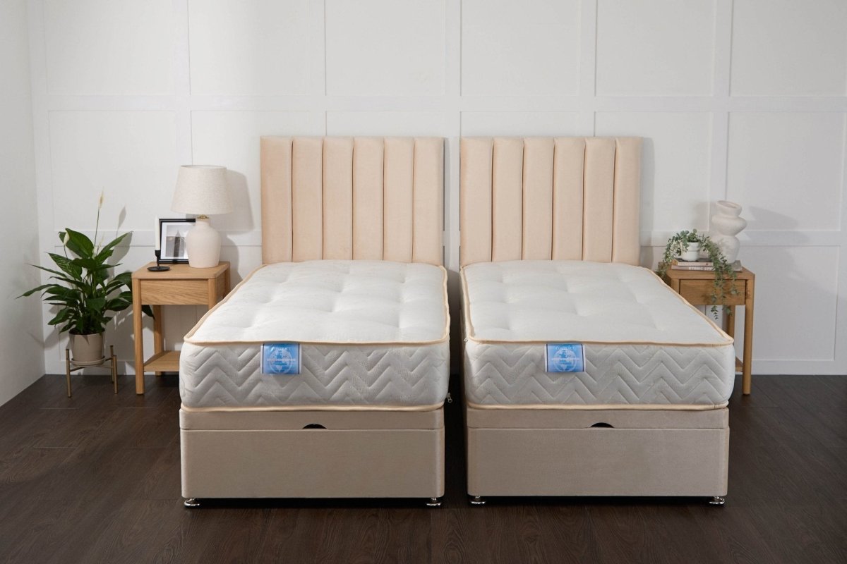 Zip and Link Ottoman Divan Bed Base - Zip and Link Ottoman Divan Base - 5' King Size x 6'3" Length - SOMNA Beds