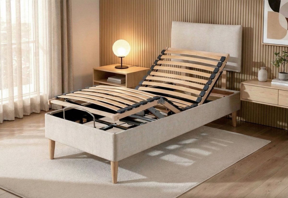 Apollomatic 1000 Pocket Electric Adjustable Divan Bed Set on Legs