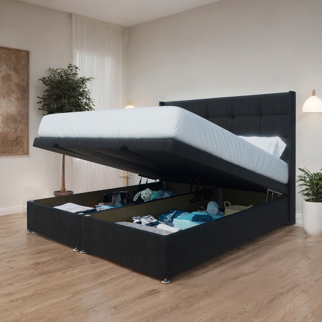 Atlanta Winged End Lift Ottoman Divan Bed