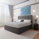 Atlanta Winged Side Lift Ottoman Storage Divan Bed and Floor Standing Headboard