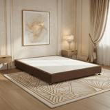 Low Divan Bed Base on Chrome Glides or Castor Wheels