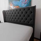 Manhattan Winged Side Lift Ottoman Storage Divan Bed and Floor Standing Headboard