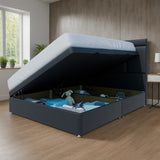 Miami Side Lift Ottoman Storage Divan Bed and Headboard