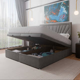 Nevada End Lift Ottoman Storage Divan Bed and Framed Headboard
