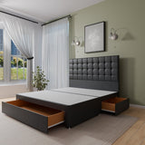 Prague Floor Standing Headboard With Divan Bed Base