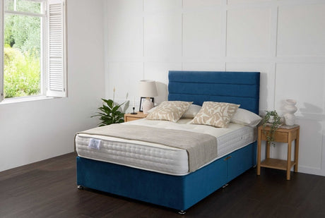 Somna Comfort Silver 2000 Fibre And Pocket Sprung Divan Bed Set - Pocket Sprung Divan Bed Set - 2'6 Small Single - No Storage - SOMNA Beds