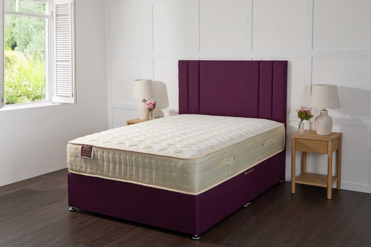 Somna Dual Memory 1500 Pocket Sprung Divan Bed Set - Pocket Sprung Divan Bed Set - 2'6 Small Single - No Storage - SOMNA Beds