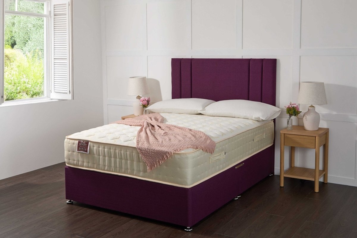 Somna Dual Memory 1500 Pocket Sprung Divan Bed Set - Pocket Sprung Divan Bed Set - 2'6 Small Single - No Storage - SOMNA Beds