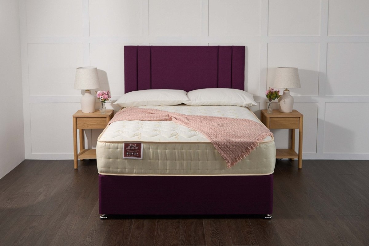 Somna Dual Memory 1500 Pocket Sprung Divan Bed Set - Pocket Sprung Divan Bed Set - 2'6 Small Single - No Storage - SOMNA Beds