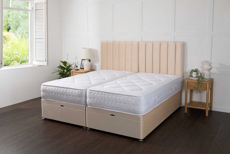 Somna Essential Guest Hotel Zip and Link 2000 Pocket Sprung Ottoman Divan Bed Set - Zip and Link Ottoman Divan Bed Set - 5' King Size x 6'3" Length - SOMNA Beds