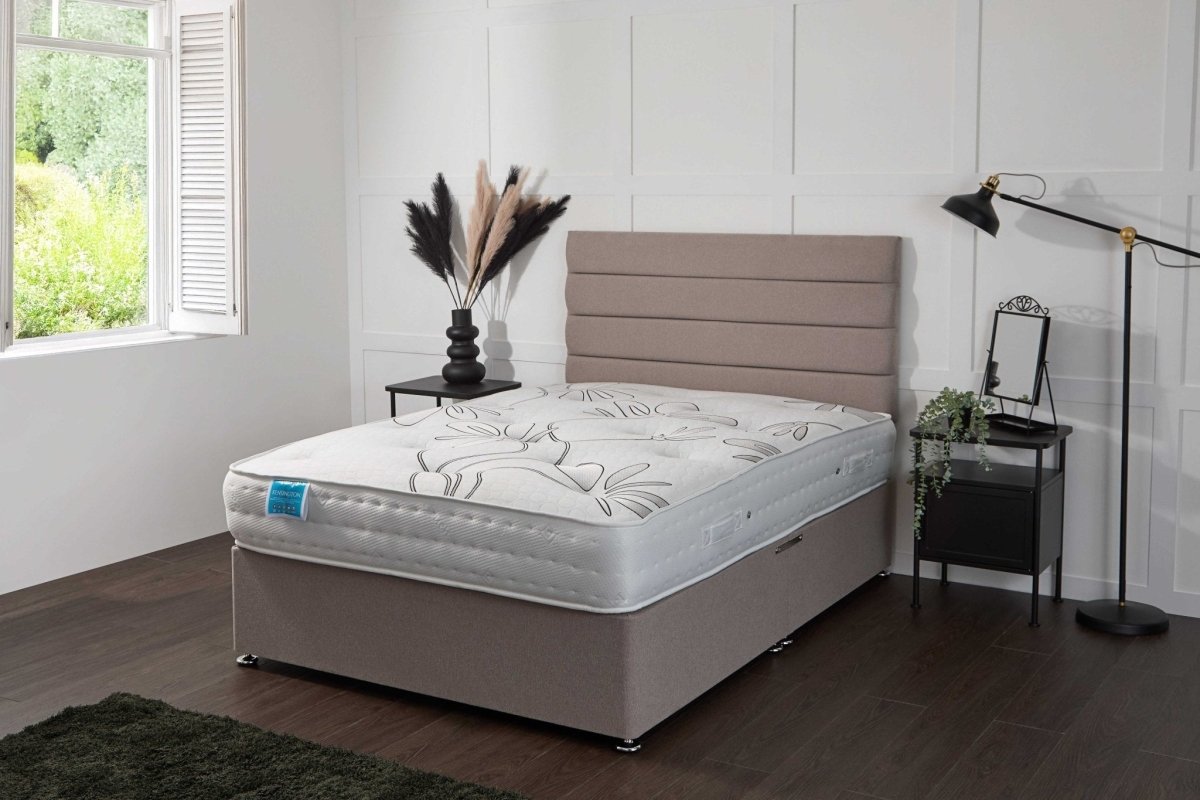 Somna Kensington 1500 Pocket Sprung And Latex Divan Bed Set - Pocket Sprung Divan Bed Set - 2'6 Small Single - No Storage - SOMNA Beds