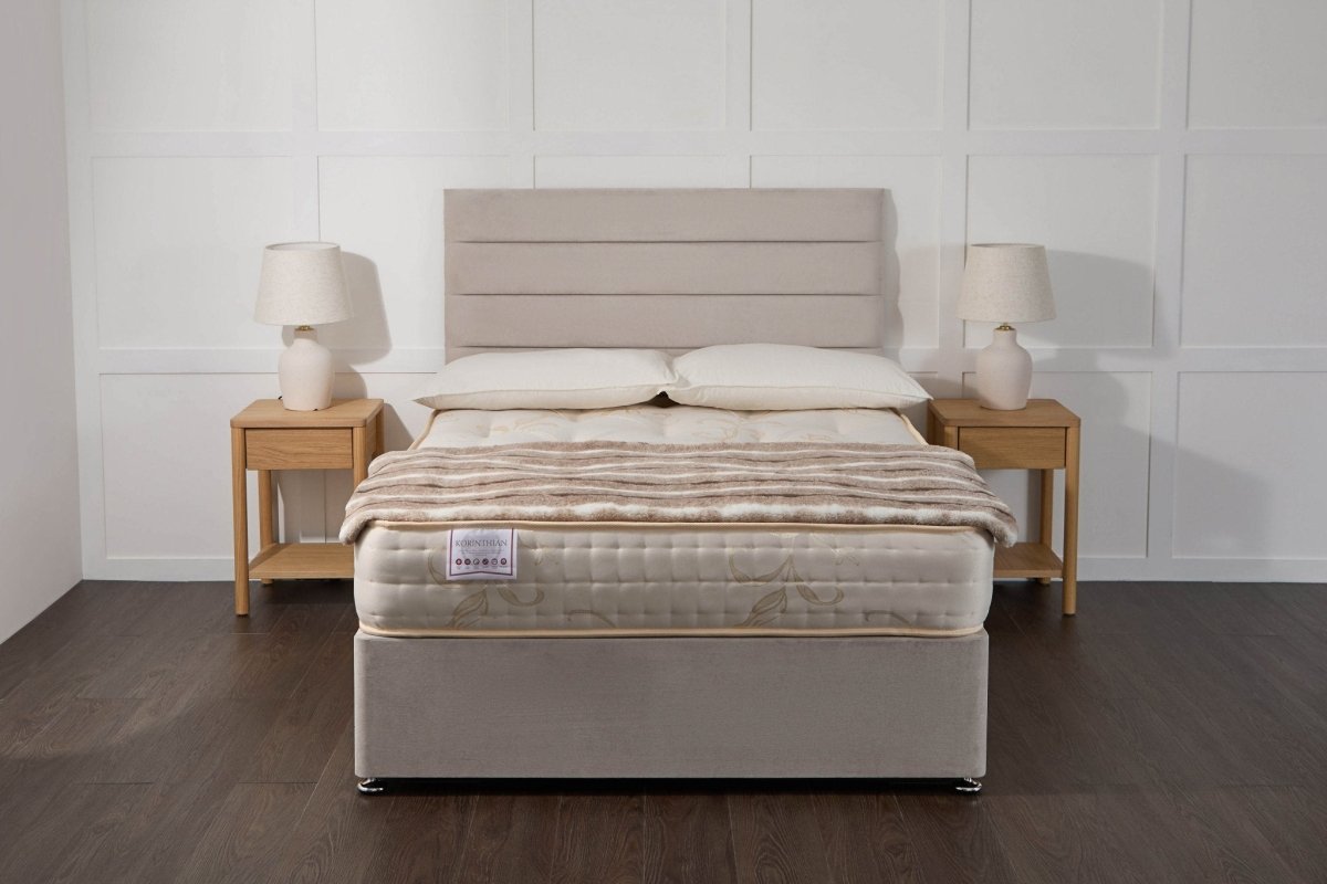 Somna Korinthian 1000 Pocket Sprung Divan Bed Set - Pocket Sprung Divan Bed Set - 2'6 Small Single - No Storage - SOMNA Beds
