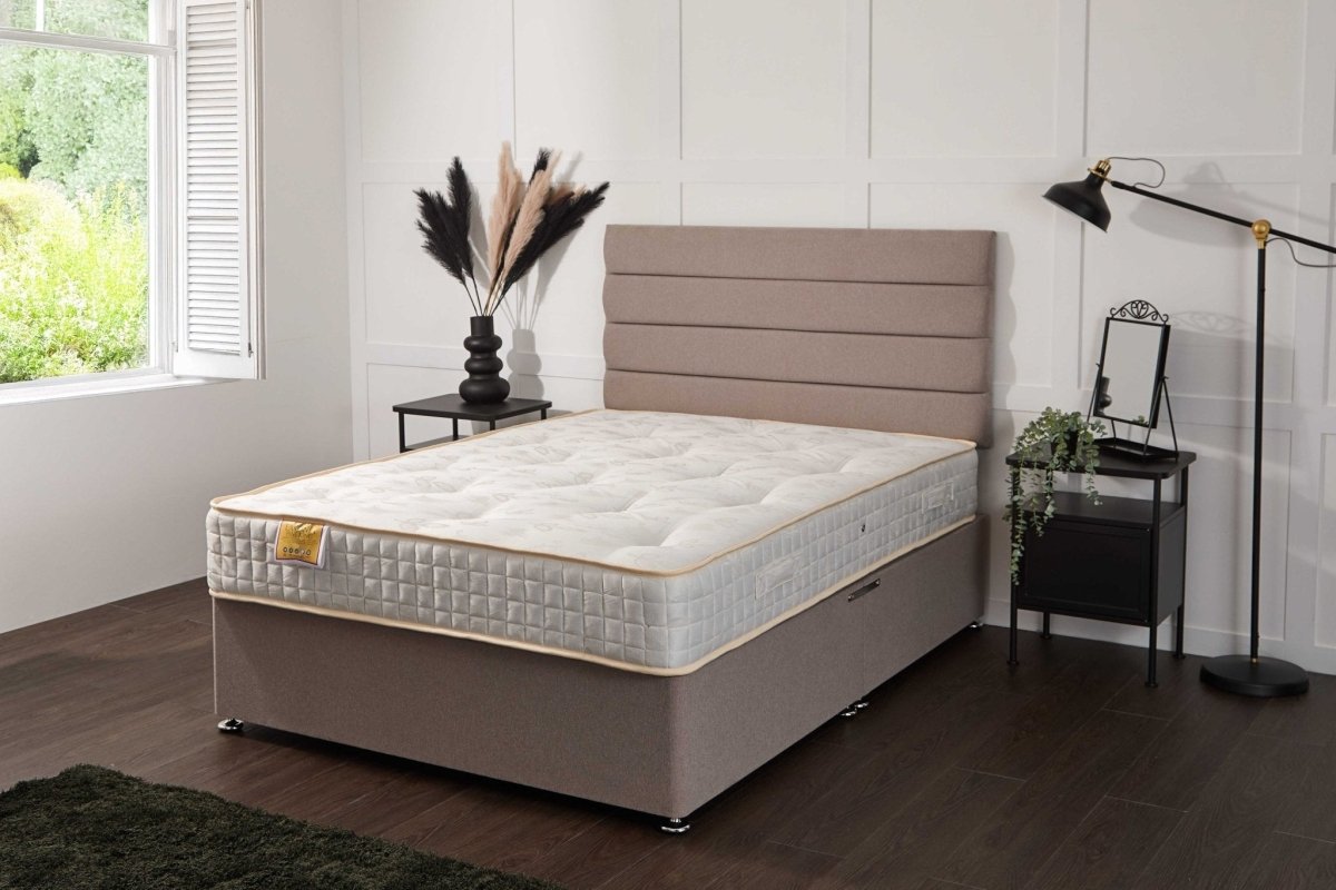 Somna Lakonia Coil Sprung Divan Bed Set - Coil Sprung Divan Bed Set - 2'6 Small Single - No Storage - SOMNA Beds