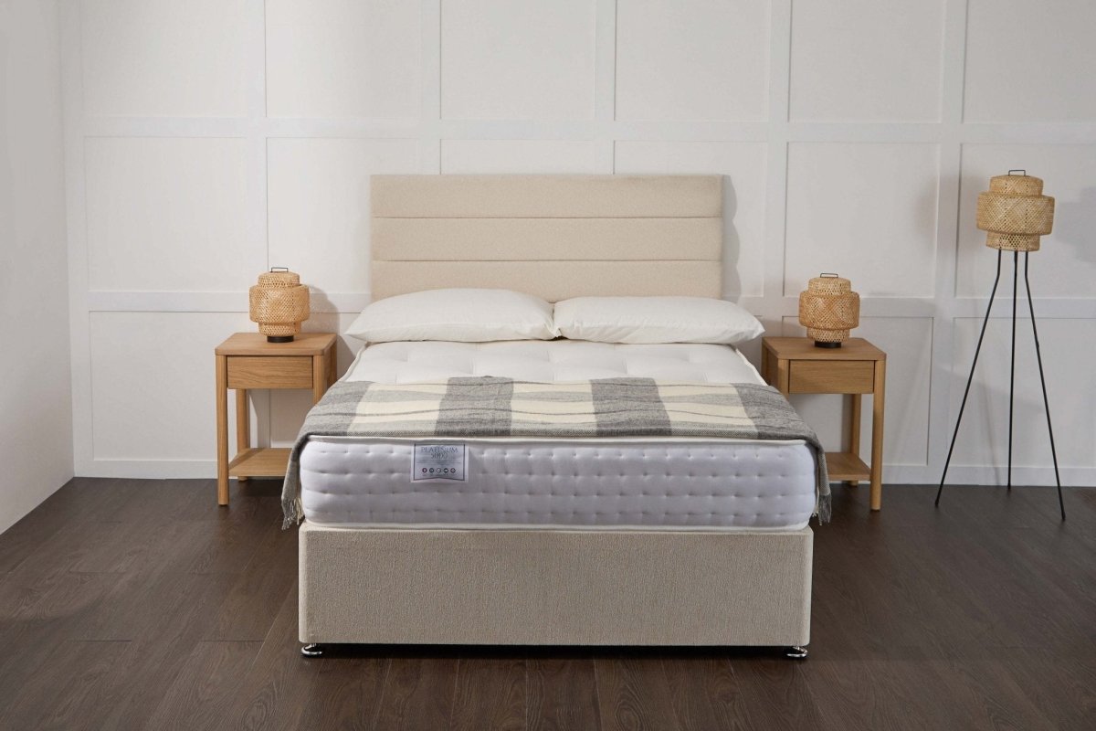 Somna Platinum 5000 Pocket Sprung Intelligent Memory Divan Bed Set - Pocket Sprung Divan Bed Set - 2'6 Small Single - No Storage - SOMNA Beds