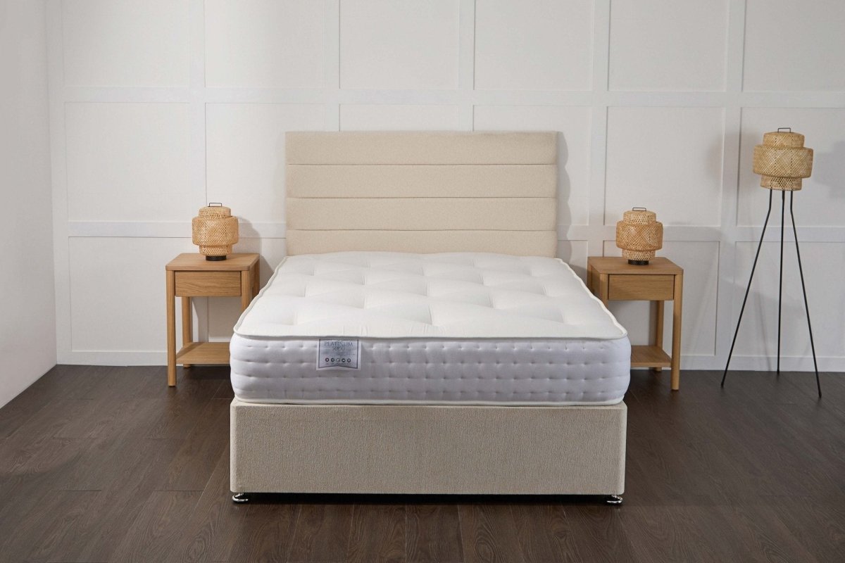 Somna Platinum 5000 Pocket Sprung Intelligent Memory Divan Bed Set - Pocket Sprung Divan Bed Set - 2'6 Small Single - No Storage - SOMNA Beds