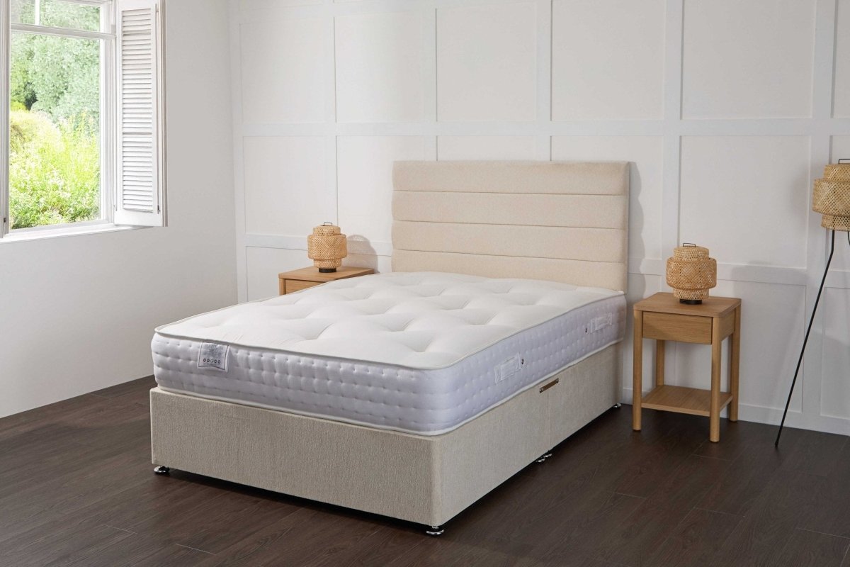 Somna Platinum 5000 Pocket Sprung Intelligent Memory Divan Bed Set - Pocket Sprung Divan Bed Set - 2'6 Small Single - No Storage - SOMNA Beds
