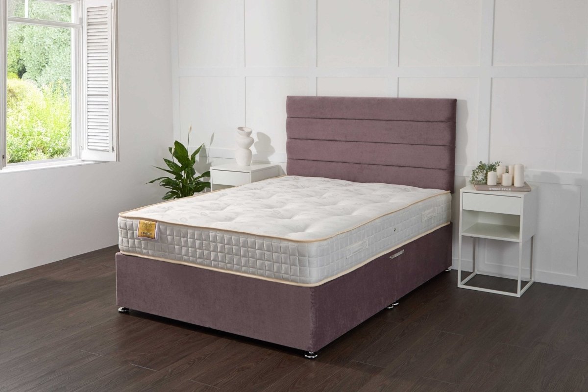 Somna Super Ortho Coil Sprung Divan Bed Set - Orthopaedic Coil Sprung Divan Bed Set - 2'6 Small Single - No Storage - SOMNA Beds