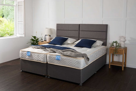 Somna Supreme Guest Hotel Zip and Link 2000 Pocket Sprung Divan Bed Set - Zip and Link Bed Set - 5' King Size x 6'3 Length" - No Storage - SOMNA Beds