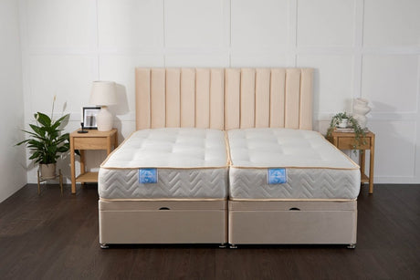 Somna Supreme Guest Hotel Zip and Link 2000 Pocket Sprung Ottoman Divan Bed Set - Zip and Link Divan Bed Set - 5' King Size x 6'3" Length - SOMNA Beds