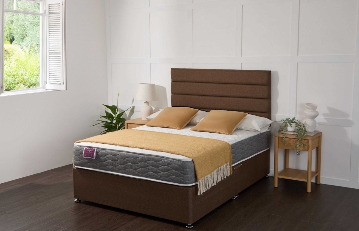 Somna Zoya Coil Sprung Divan Bed Set - Coil Sprung Divan Bed Set - 2'6 Small Single - No Storage - SOMNA Beds