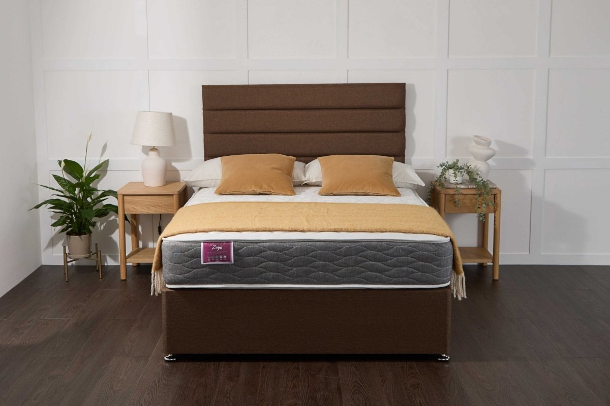 Somna Zoya Coil Sprung Divan Bed Set - Coil Sprung Divan Bed Set - 2'6 Small Single - No Storage - SOMNA Beds