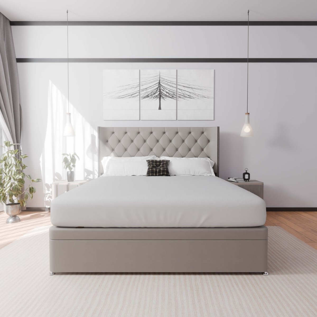 Washington Winged Side Lift Ottoman Divan Bed